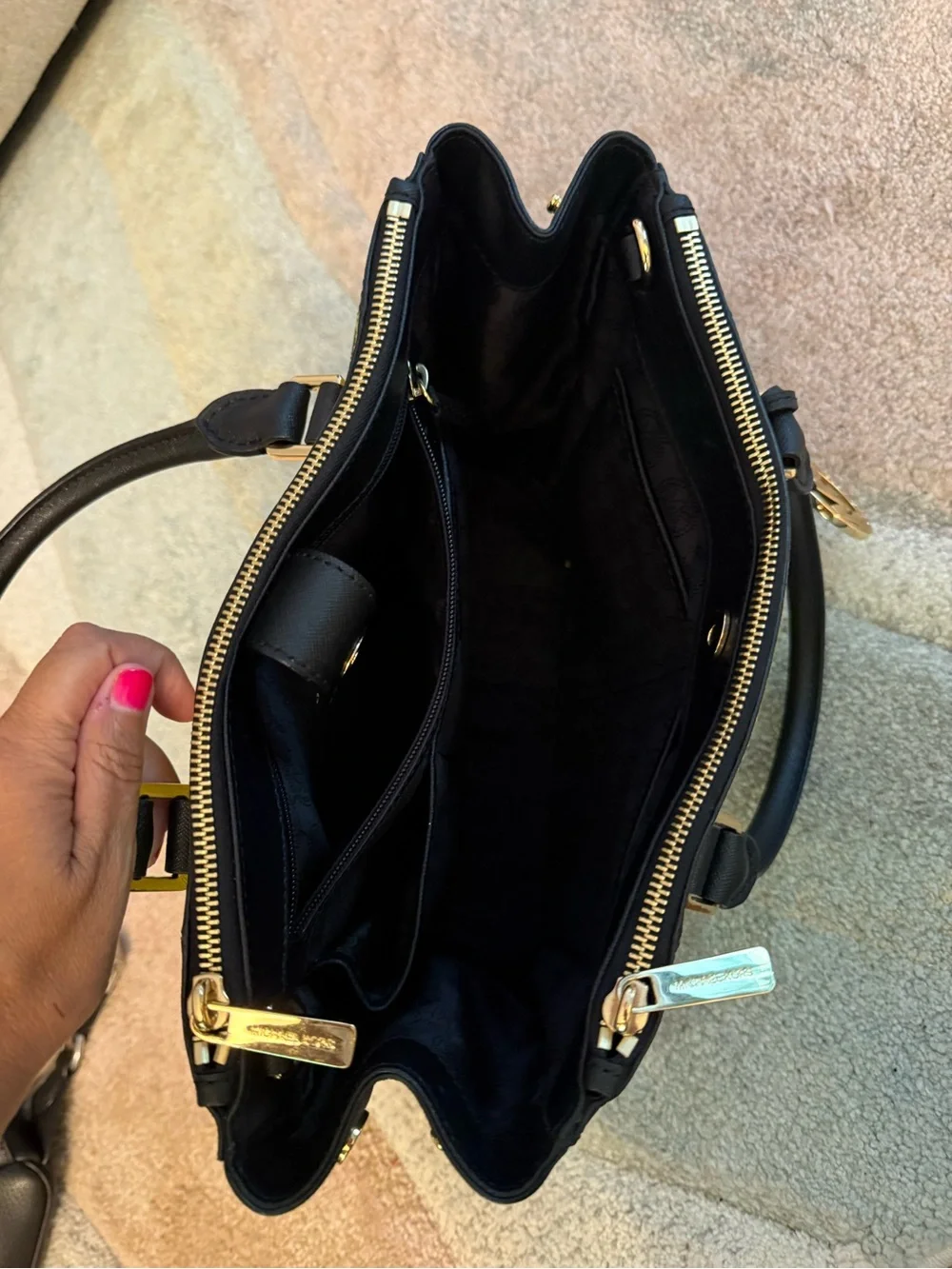 Michael Kors Selma medium color block satchel